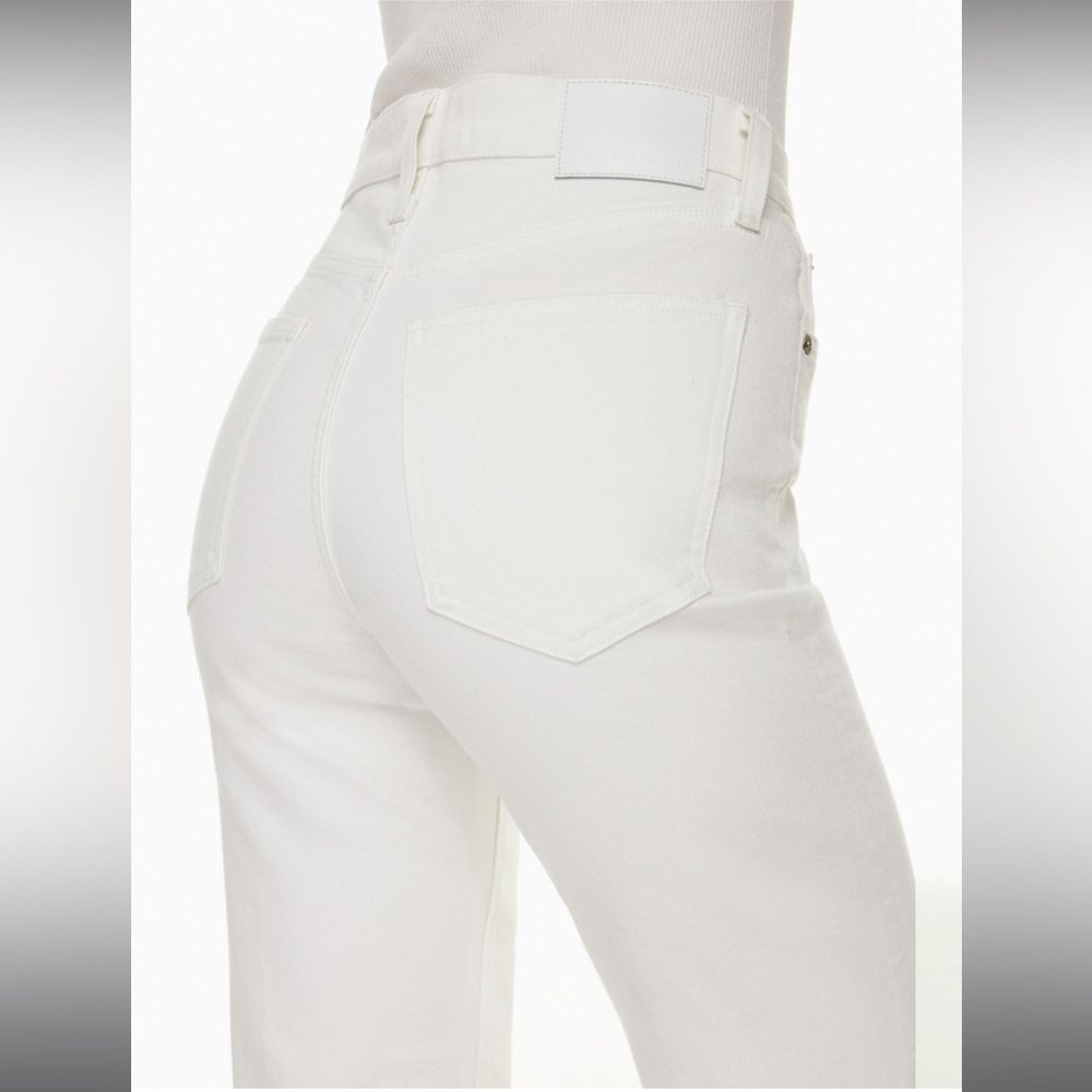 Denim Forum White Straight Leg High-Waisted Jeans - Picture 4 of 10